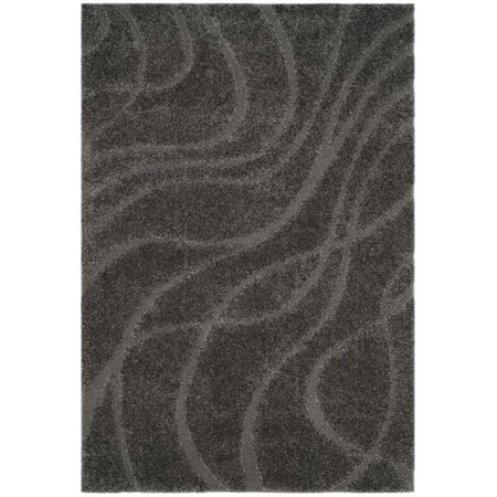 Safavieh 2 x 9 x 3 in. Contemporary Shag Power Loomed Area Rug Grey & Grey SG471-8080-29